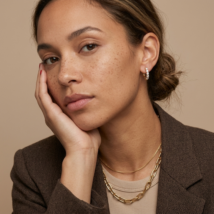 1.00ctw Diamond Yellow Gold Hoops