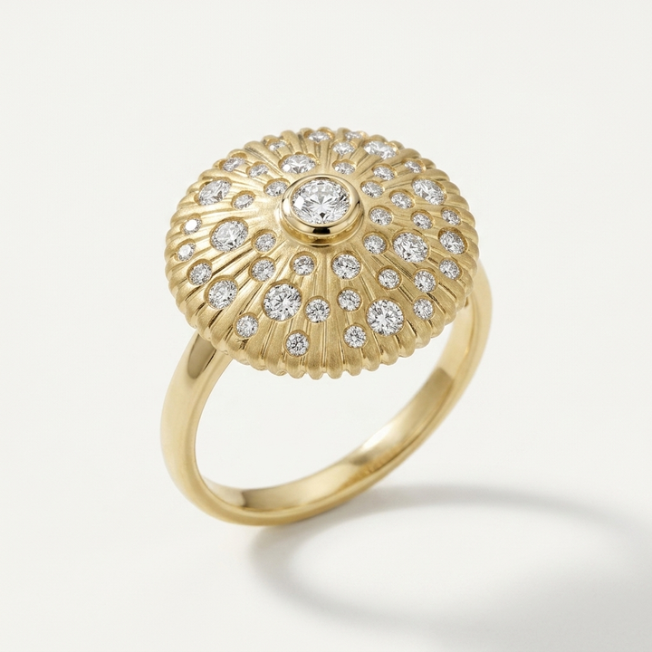 Diamond Sunburst Ring