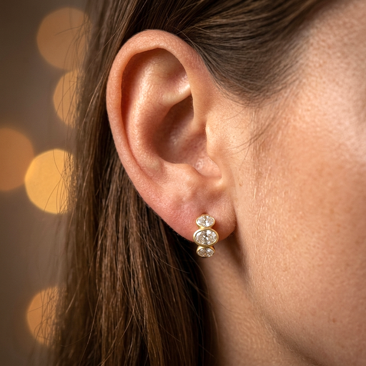 Sparkling 2.50ctw lab grown diamond earrings, for a touch of brilliance and glamour