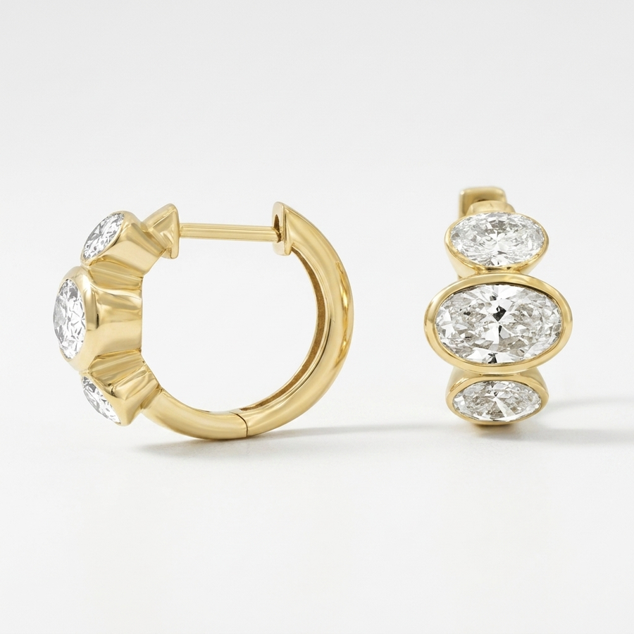 Sparkling 2.50ctw lab grown diamond earrings, for a touch of brilliance and glamour