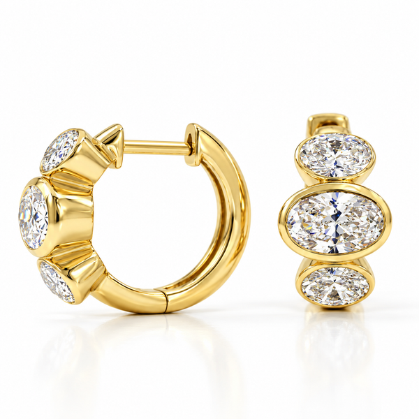 2.50ctw Horizontal Lab Grown Diamond Earrings