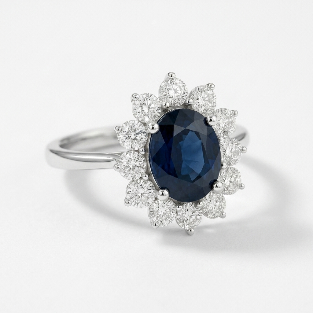 Oval Sapphire & Diamond Ring
