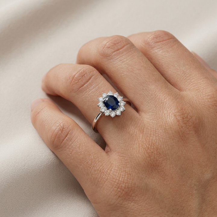 Oval Sapphire & Diamond Ring
