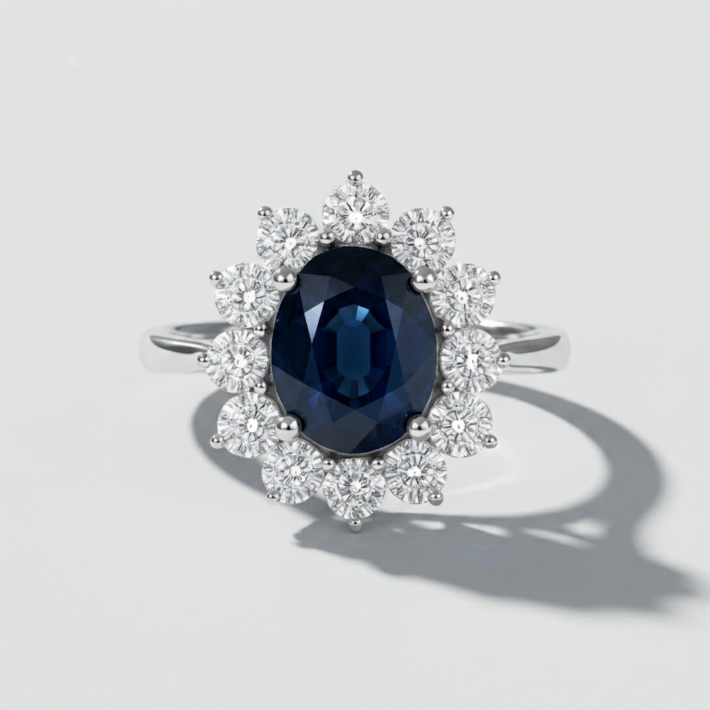 Oval Sapphire & Diamond Ring