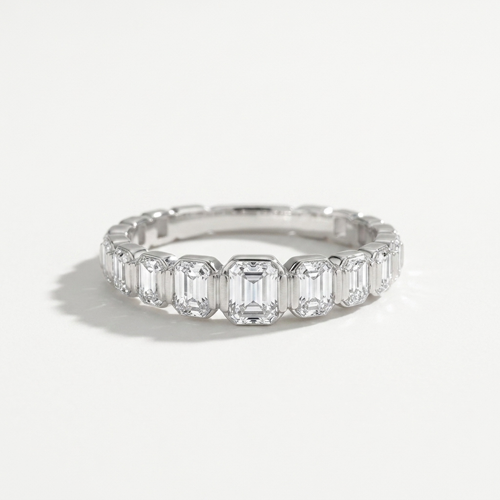 1.00ctw Emerald Cut Graduated Band
