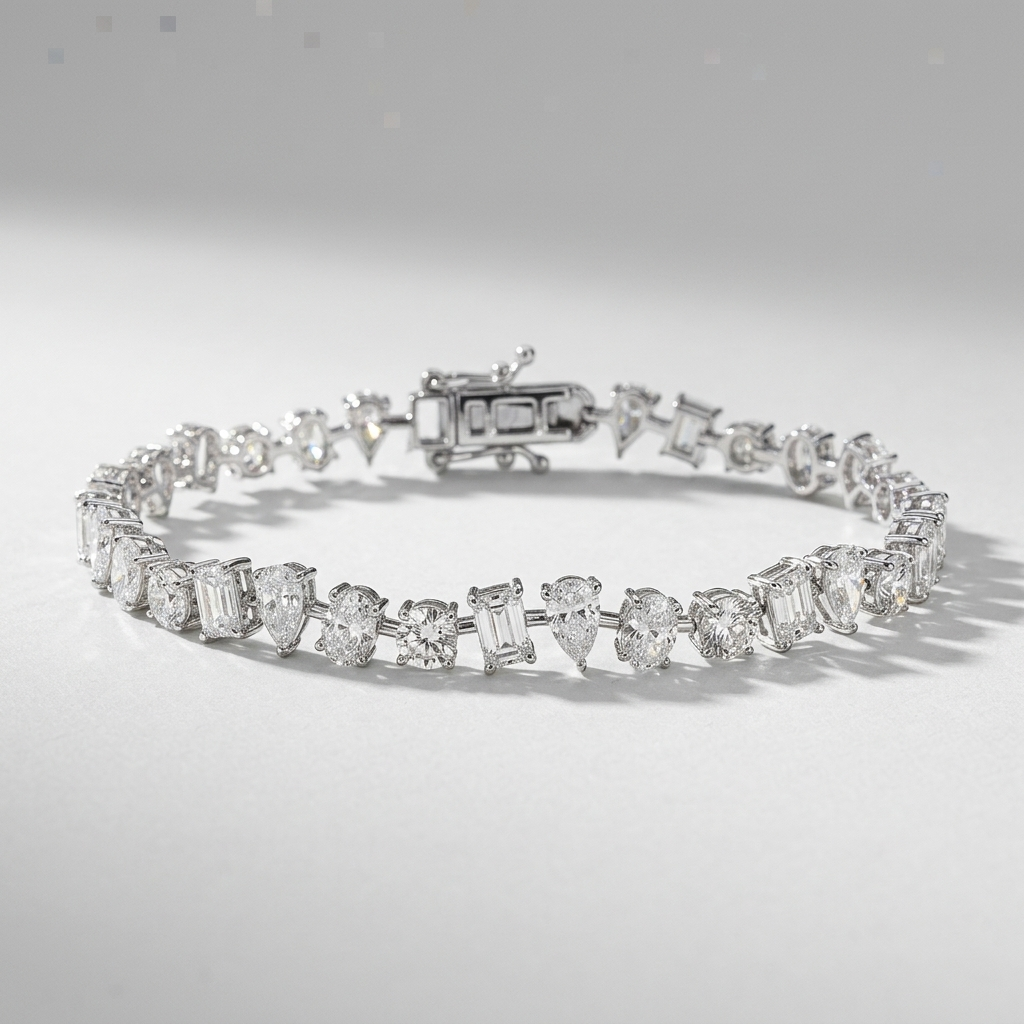 8.50ctw Multi-Shape Lab Grown Diamond Bracelet