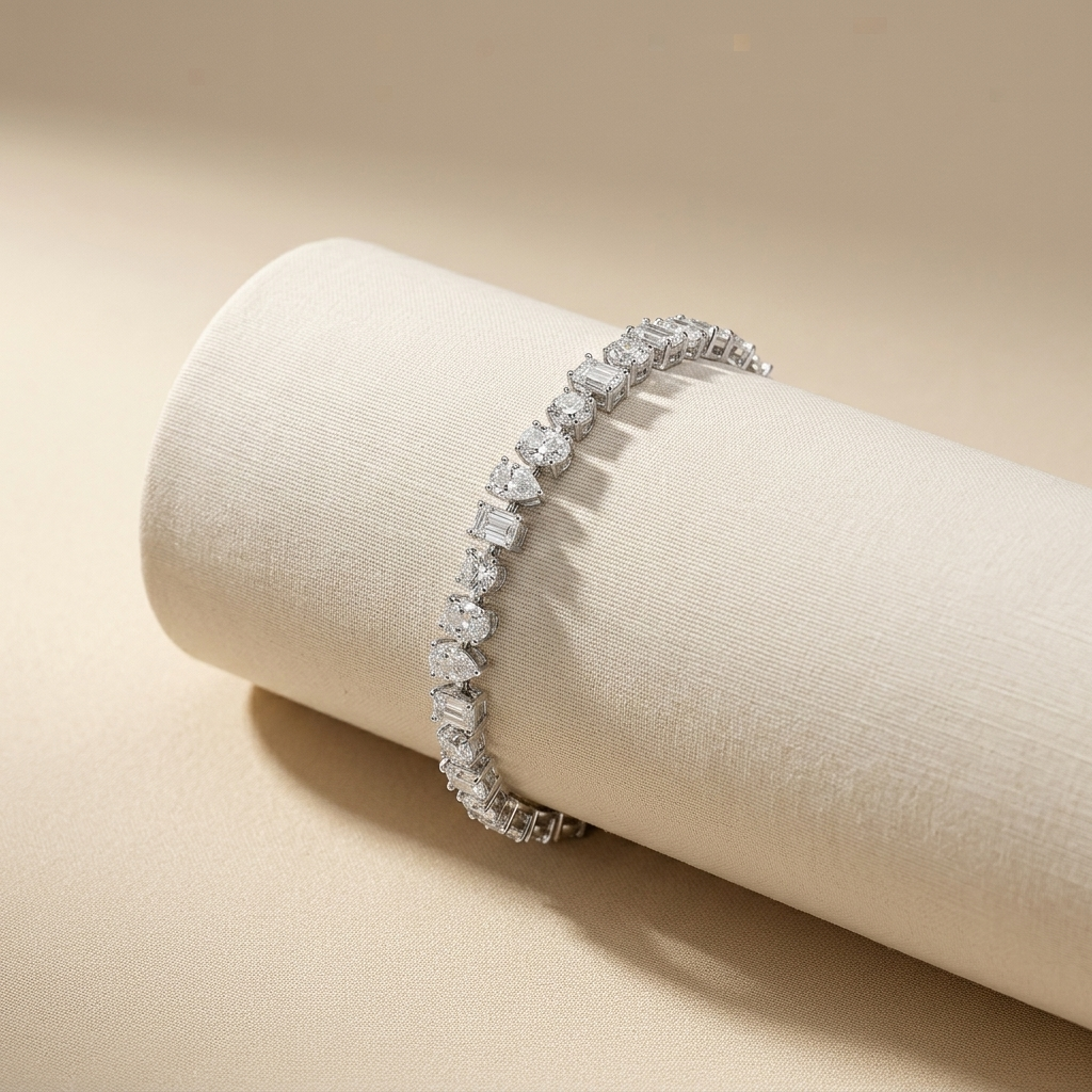 8.50ctw Multi-Shape Lab Grown Diamond Bracelet