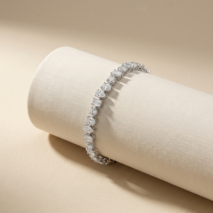 8.50ctw Multi-Shape Lab Grown Diamond Bracelet