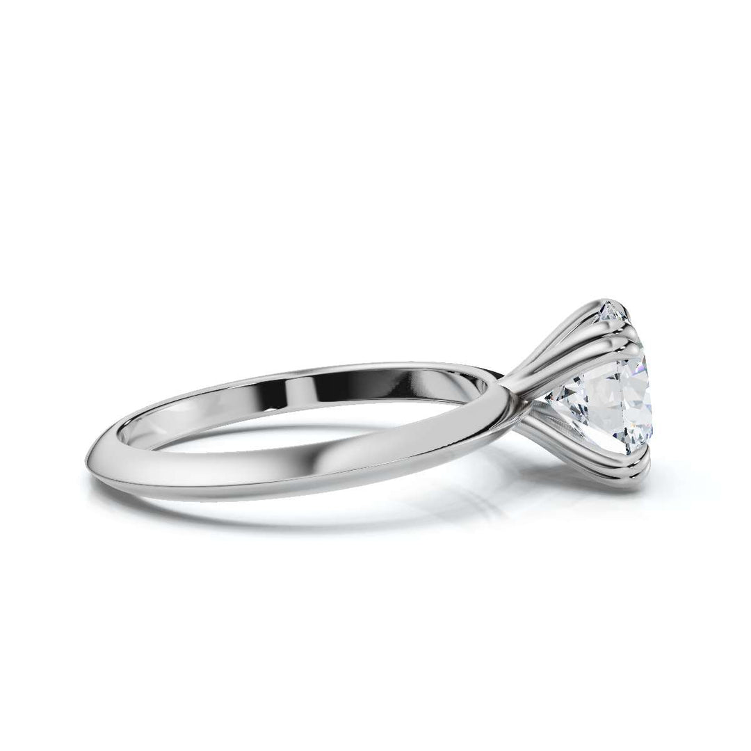Knife Edge Round Solitaire