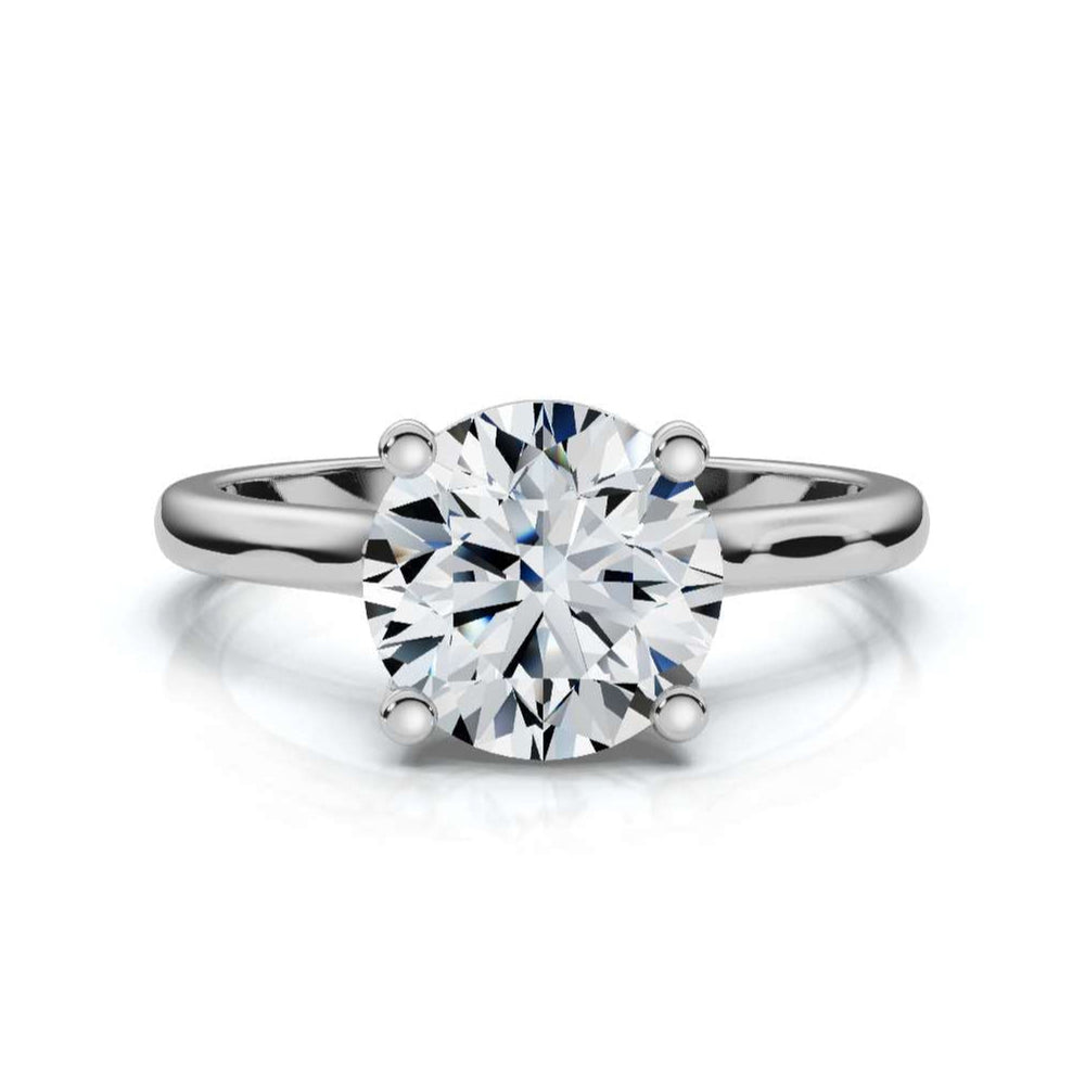 Diamond ring on a white background
