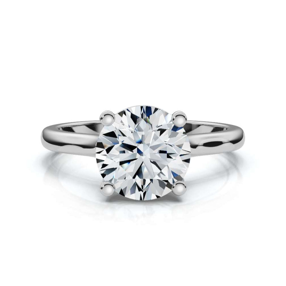 Diamond ring on a white background