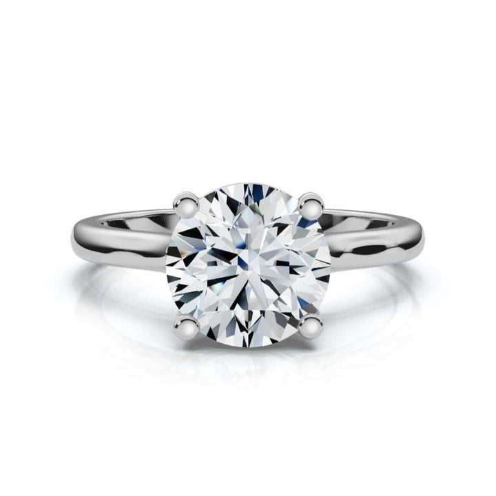 Diamond ring on a white background