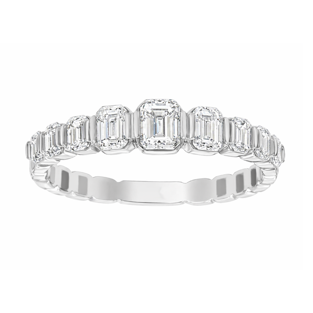 1.00ctw Emerald Cut Graduated Band