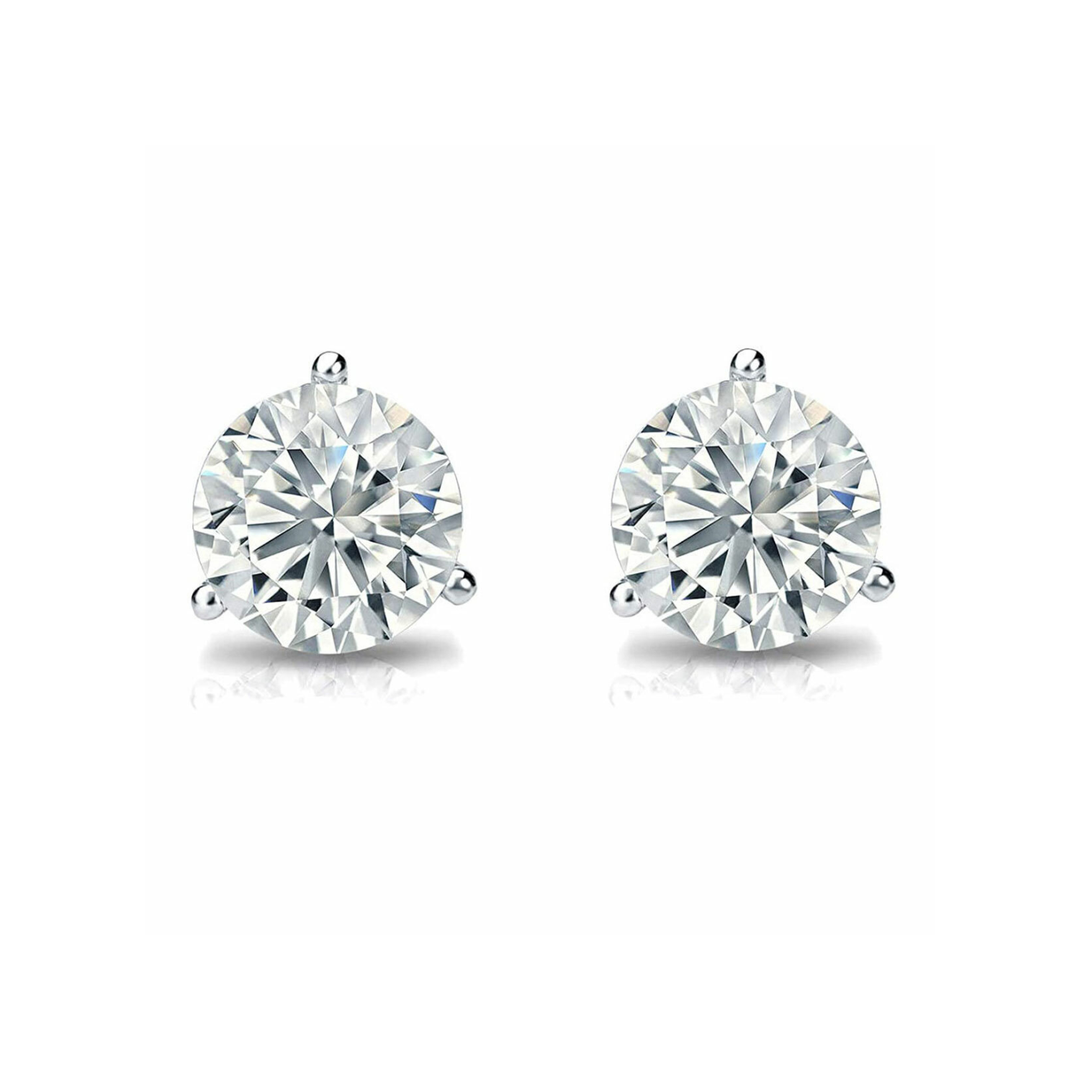 2.01ctw Round Diamond Natural Stud Earrings