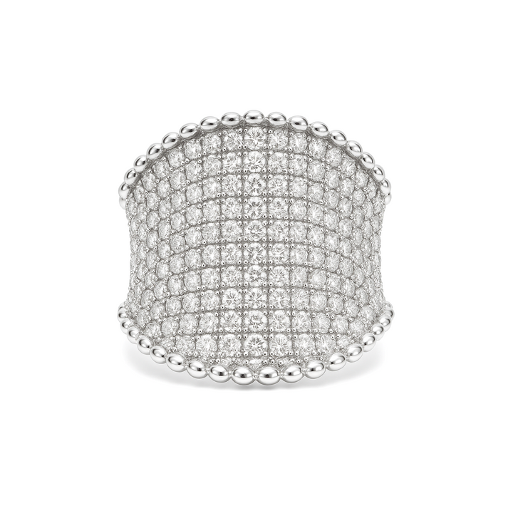 Wide Diamond Pave Ring