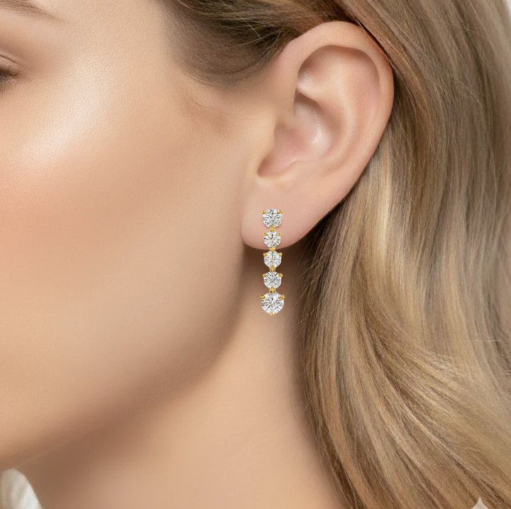 2.65ctw Round Lab Grown Diamond Drop Earrings