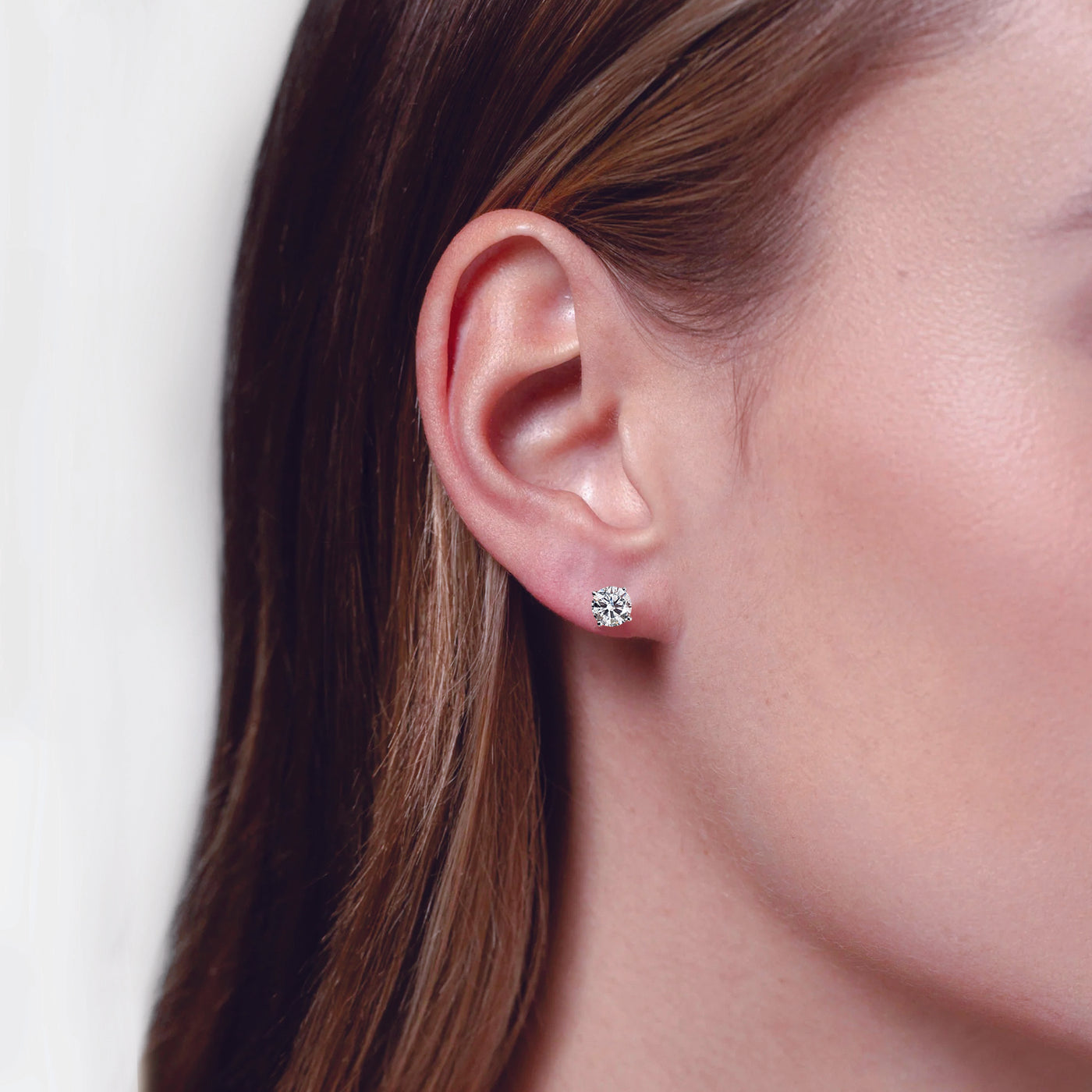 1.00ctw Round Diamond Lab Grown Stud Earrings