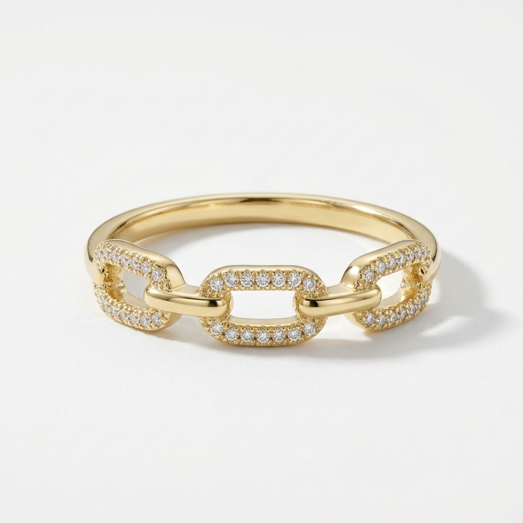 Diamond Link Ring