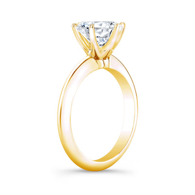 Knife Edge Solitaire - Round Engagement Ring