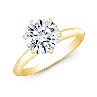 Knife Edge Solitaire - Round Engagement Ring