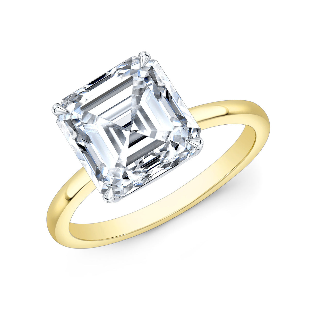 Classic Solitaire - Asscher Engagement Ring