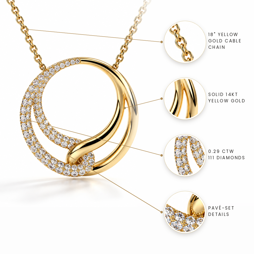 Diamond Pave Loop Necklace