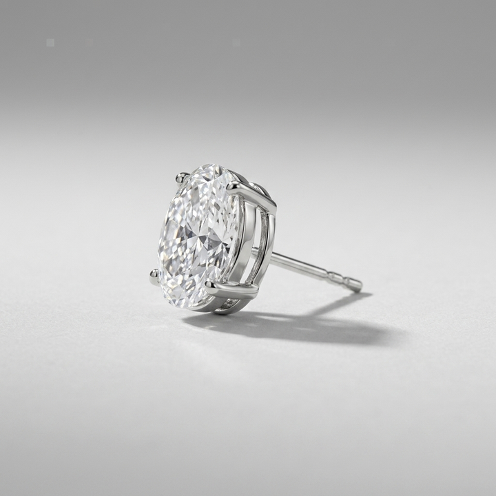 4.00ctw Oval Diamond Lab Grown Stud Earrings