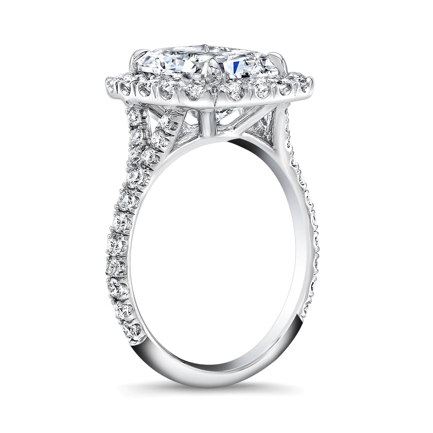 Halo - Split- Radiant Engagement Ring
