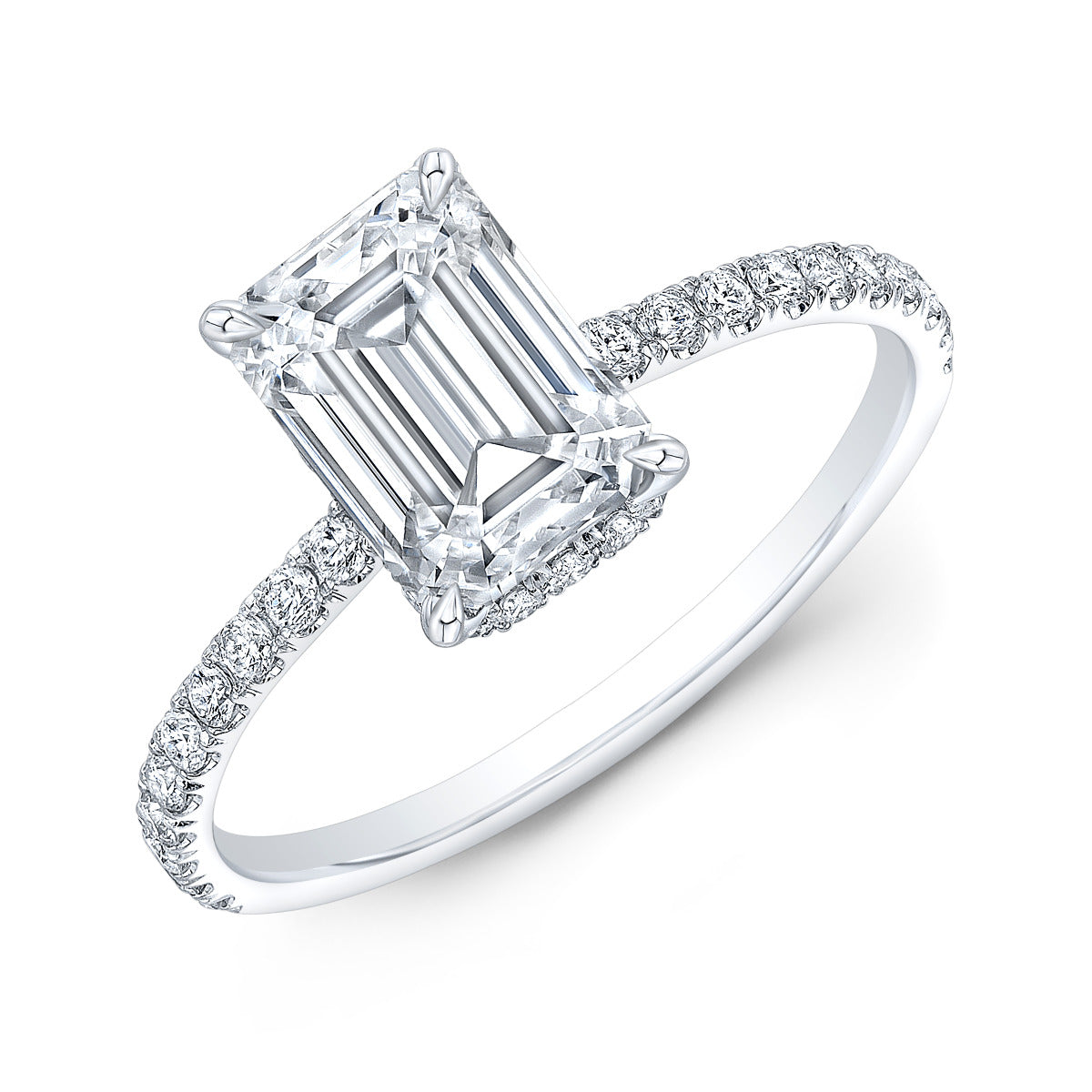 Petite - Emerald Engagement Ring
