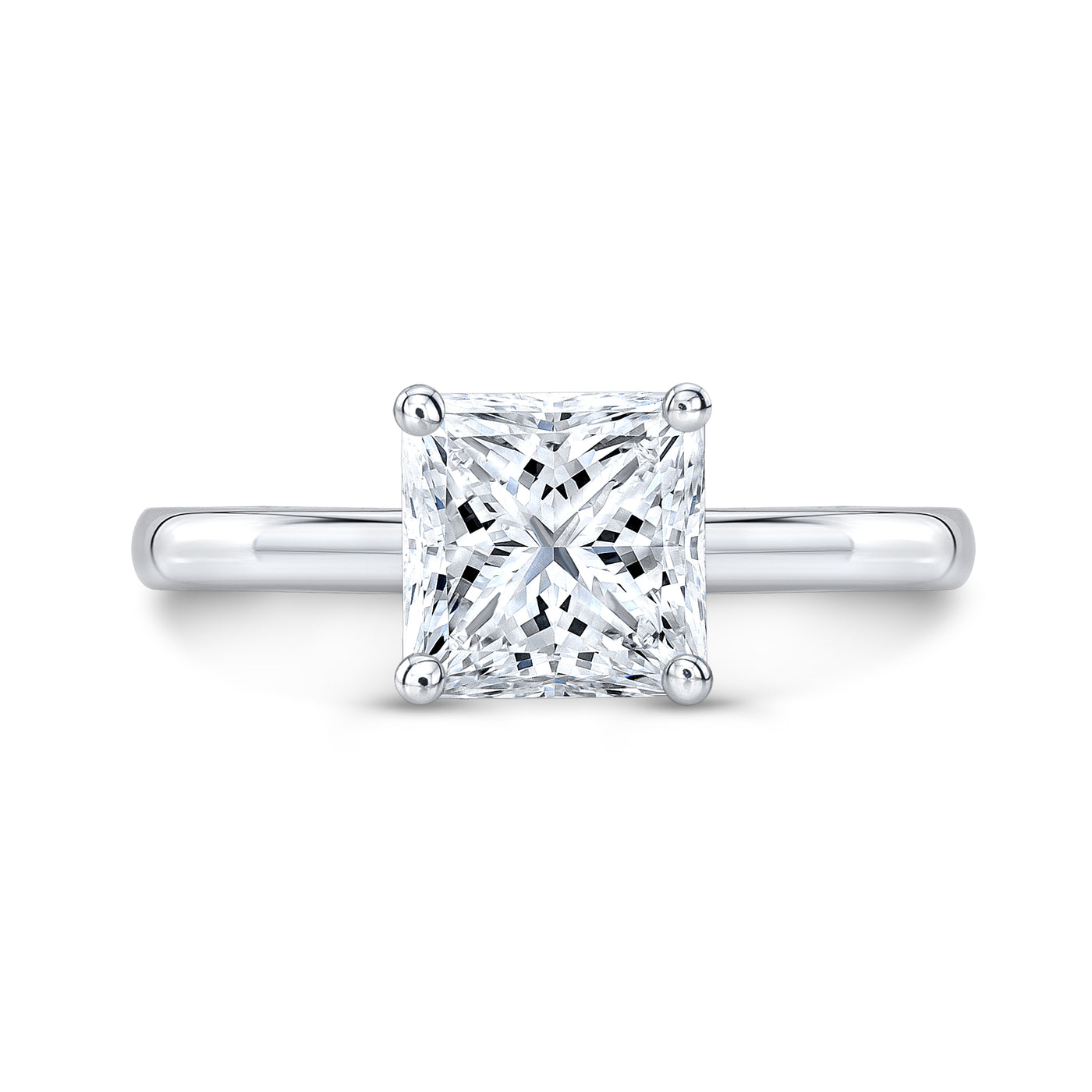 Classic Solitaire - Princess Engagement Ring