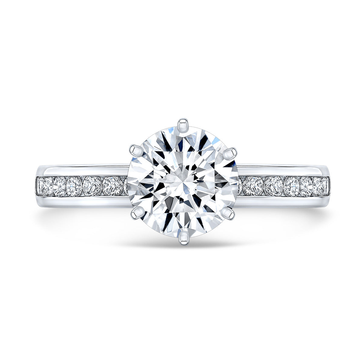 Channel - Round Engagement Ring