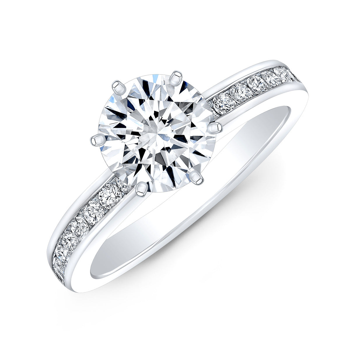 Channel - Round Engagement Ring