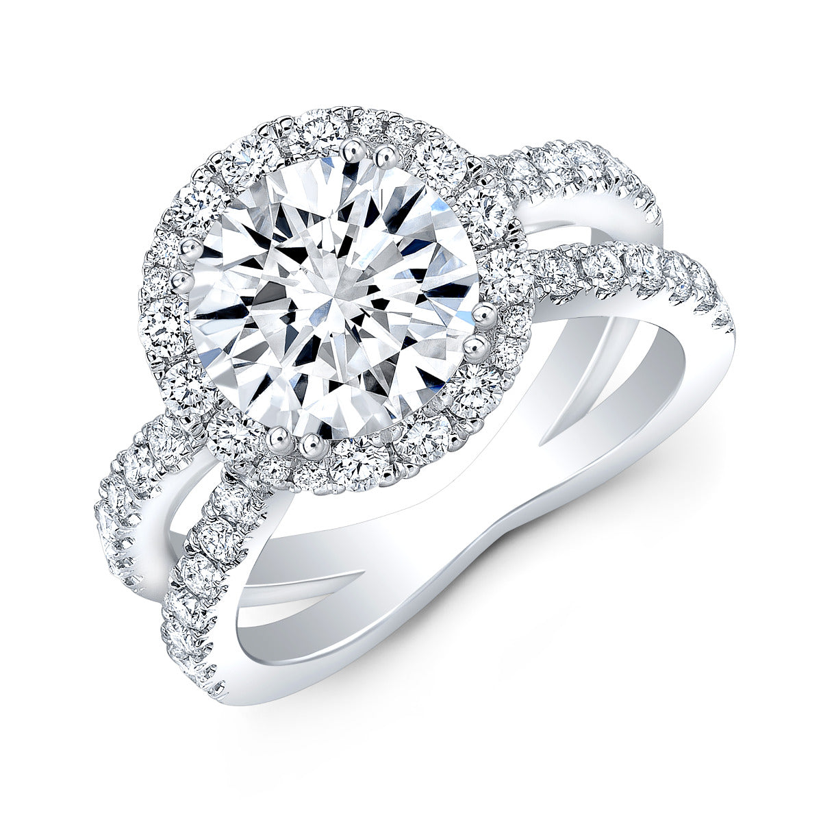 Split - Round Engagement Ring