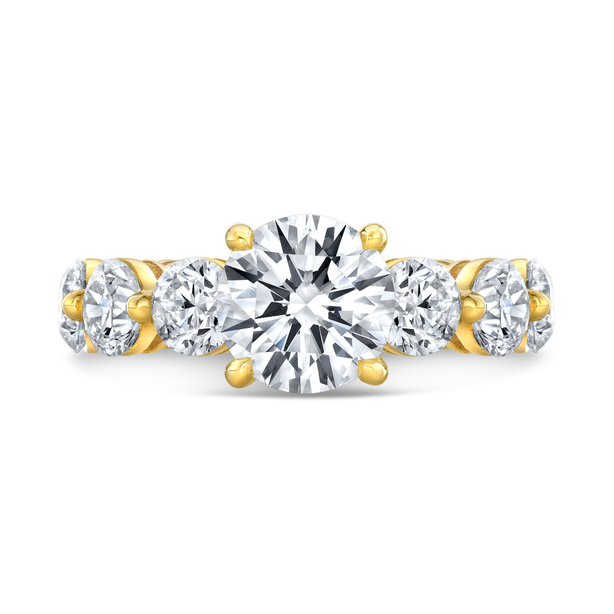Accent - Round Engagement Ring