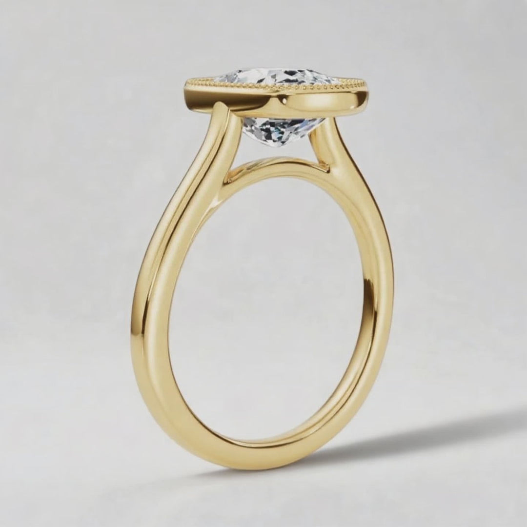 Bezel Set Elongated Cushion