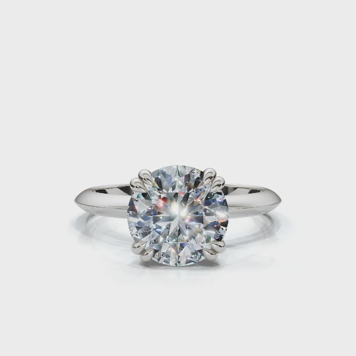 Knife Edge Round Solitaire