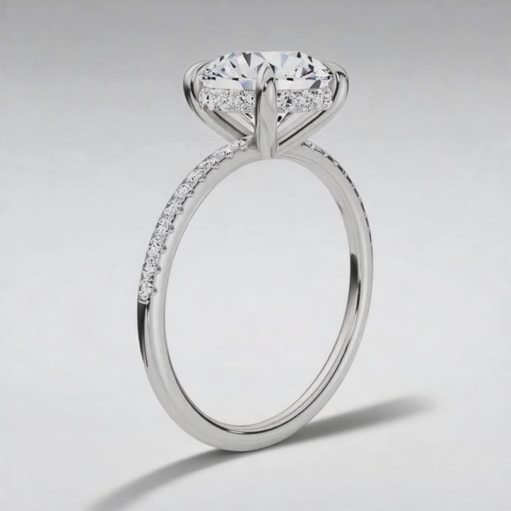 Accented Round Hidden Halo
