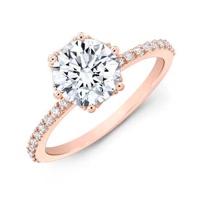 Delicate - Vintage - Round Engagement Ring