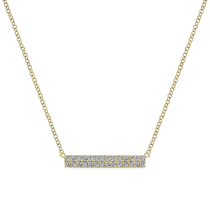 Diamond Gold Bar Necklace