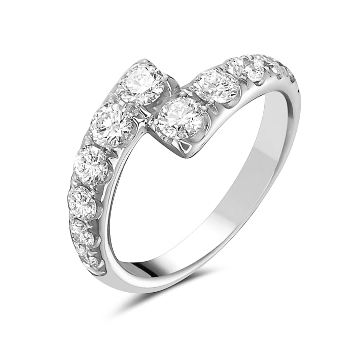 1.35ctw Round Diamond 14kt White Gold Ring