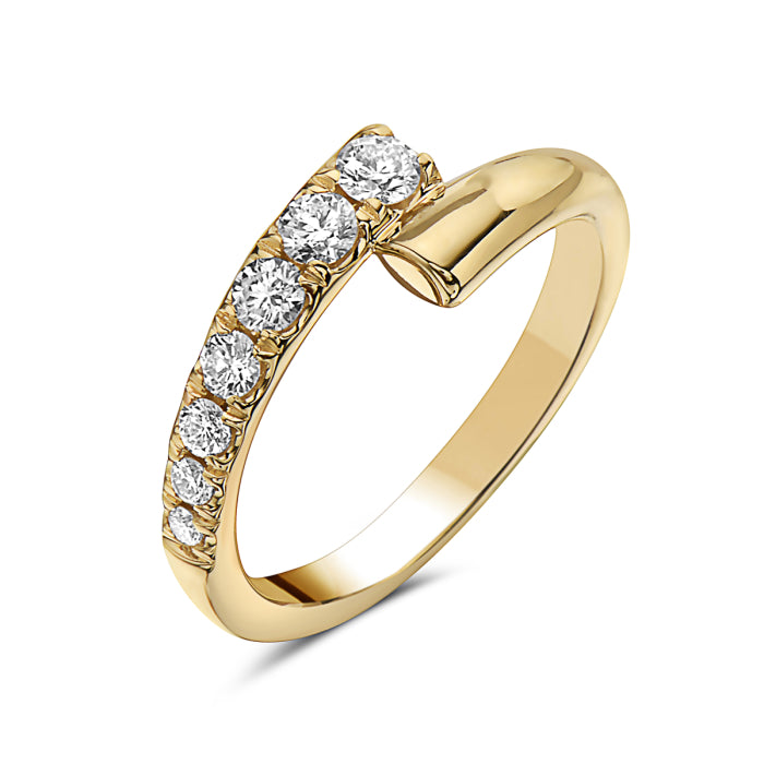 Diamond Crossover Ring