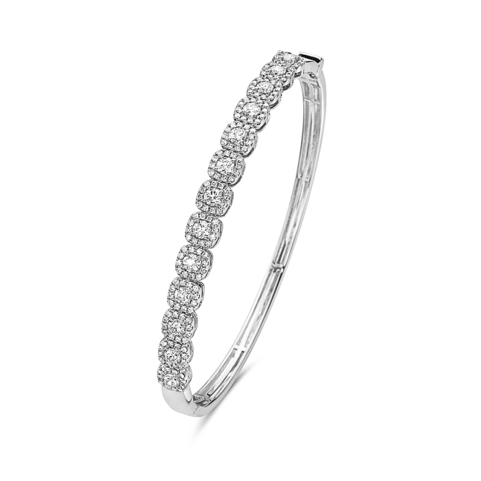 2.00ctw Diamond 14kt White Gold Bangle